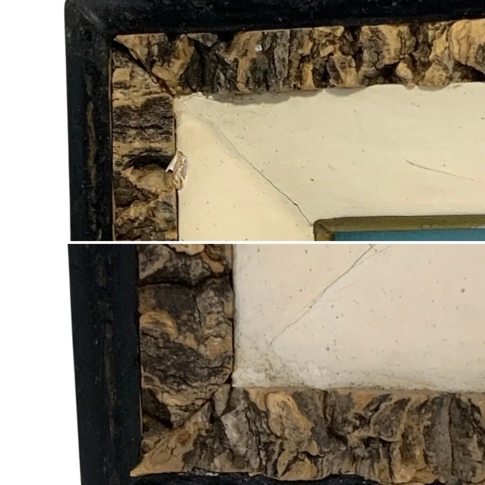 Vintage 50’s Japanese 3-D Landscape Bark & Moss Art - Picture 10 of 16
